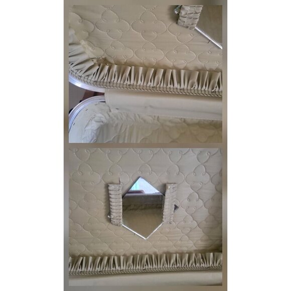 Vintage Brown Vanity Hard Shell Suitcase W Handle and 2 Latches - Picture 9 of 10